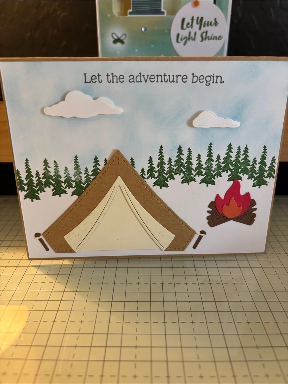 Set of 4 Camping-Themed Greeting Cards
